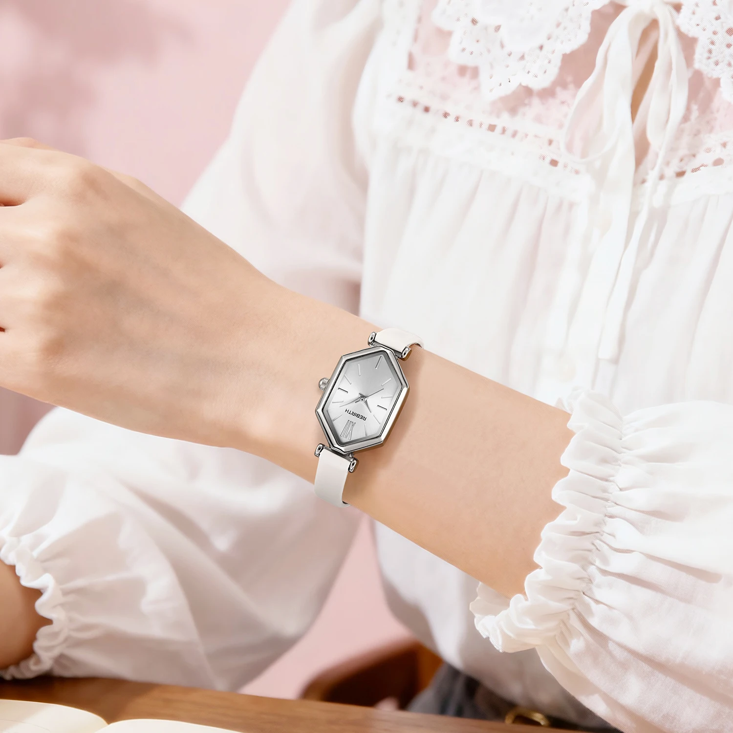 Relógio de quartzo com cinto casual, moderno, simples e versátil