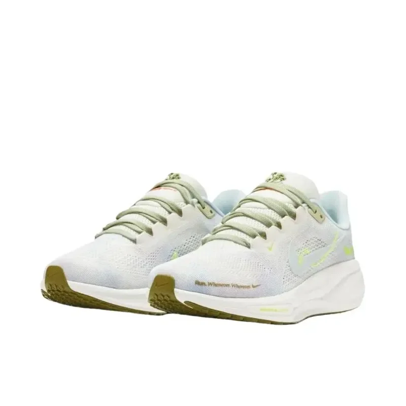

Nike Air Zoom Pegasus 41 Women Men Olive Green Fluorescent Yellow Cushioning Outdoor Sports Running Shoes HQ3465-143