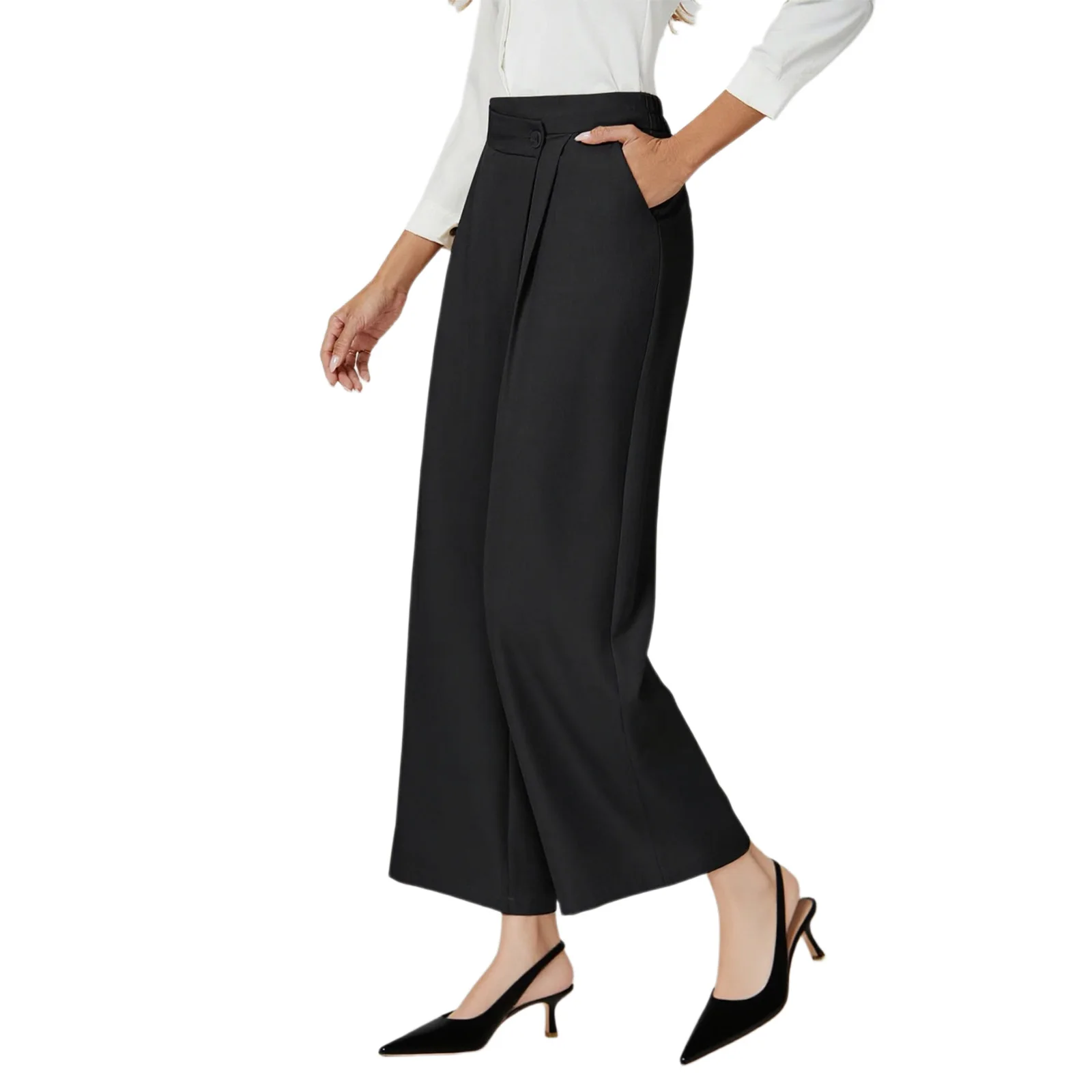 กางเกงขายาวทรงตรงสำหรับผู้หญิง ออกแบบลายปะติด มีกระเป๋า กระดุม เหมาะสำหรับงานแต่งงาน งานปาร์ตี้ งานอีเว้นท์ระดับไฮเอนด์ และใส่ในชีวิตประจำวัน