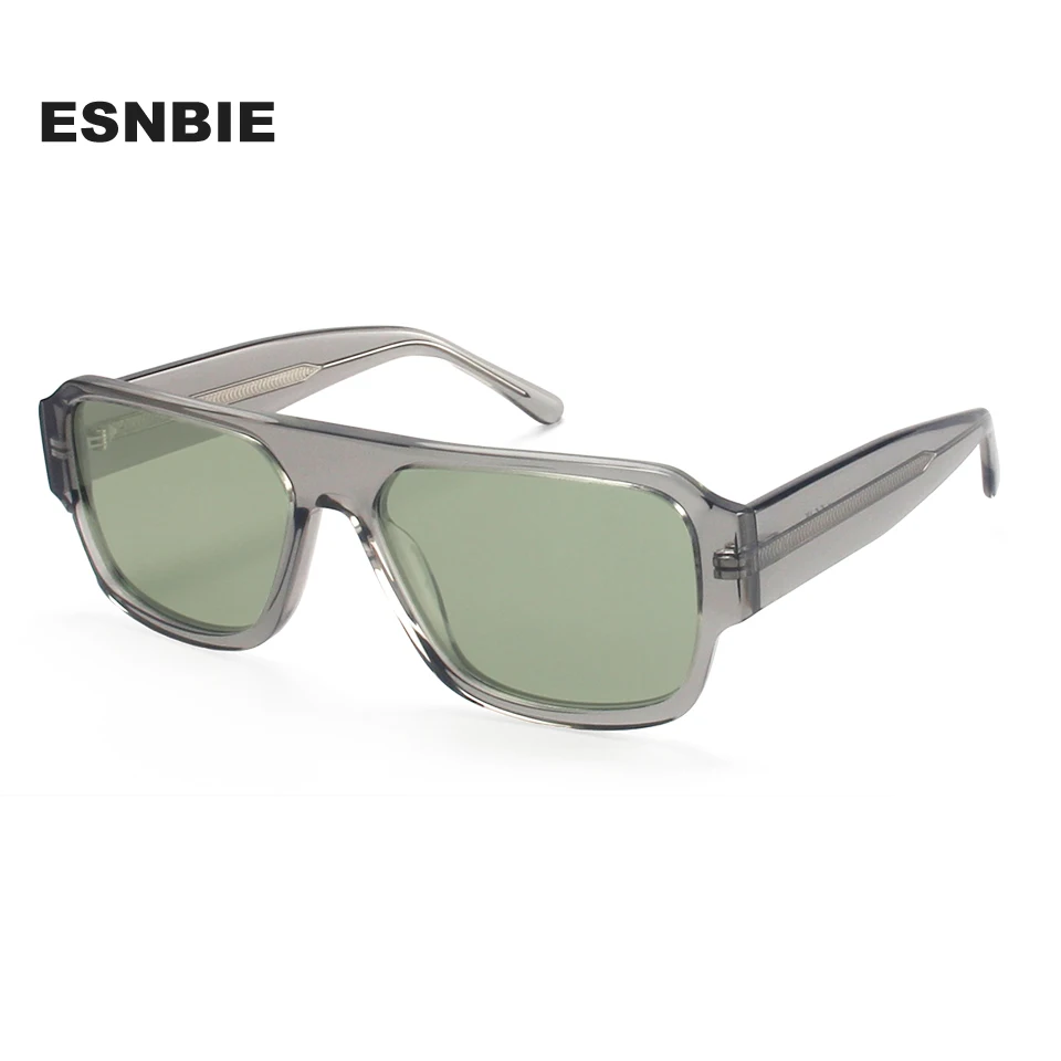 

Vintage Oversized Square Sunglasses Polarized For Women Men Acetate Frame Pilot Eyewear Female Chic Polygon Sun Glasses UV400