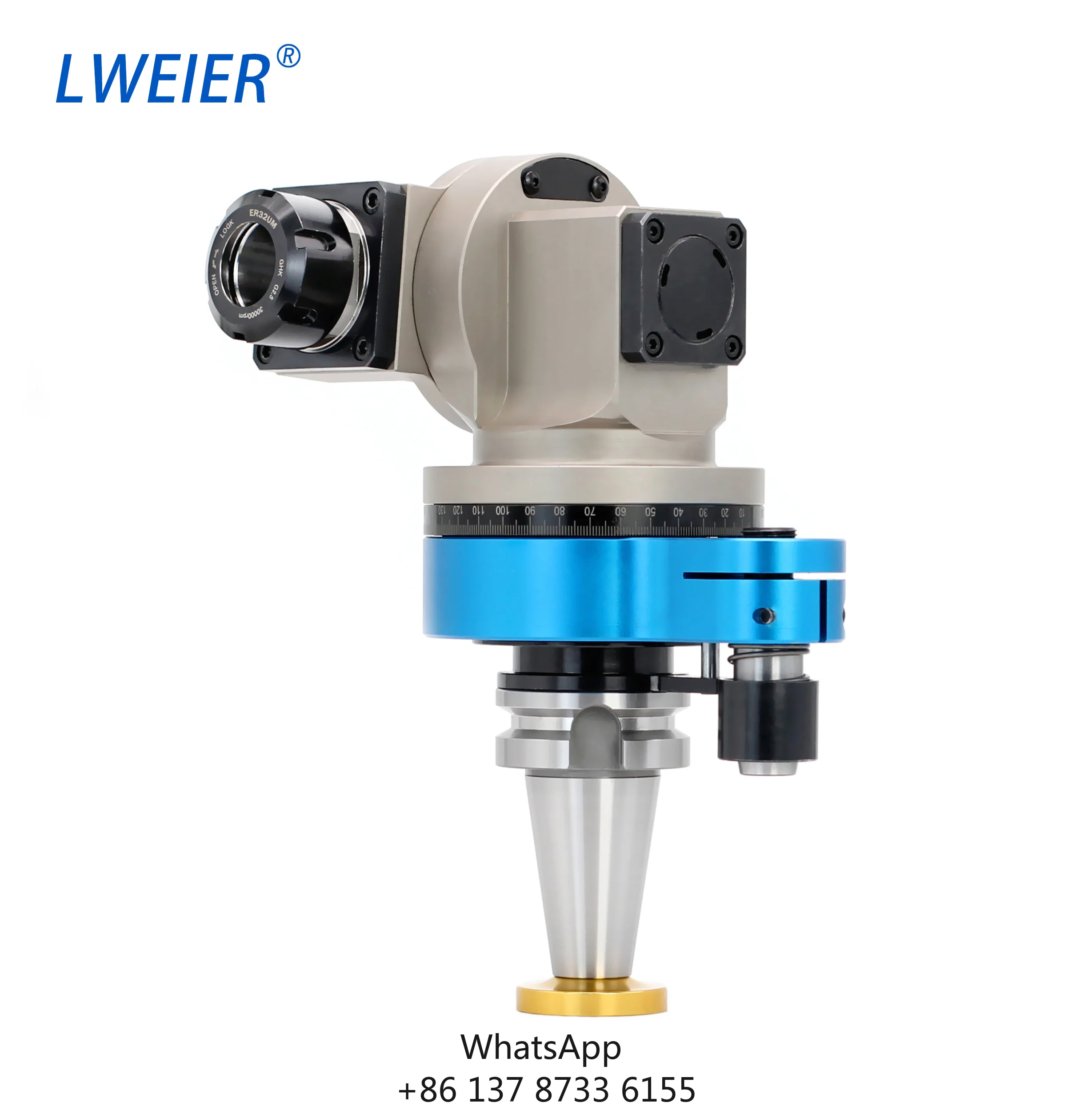 BT40 Universal ISO Arbitrary Rotation Angle Head HSK63A CAT40 CAT50 360 Degree Side Milling For Machine Tools Accessories