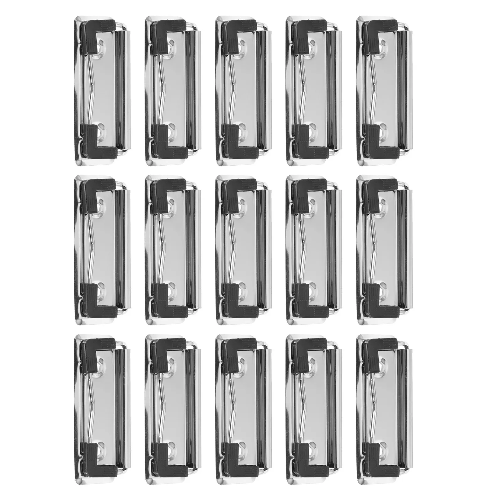

15Pcs Portable Metal Clipboard Clips Low Profile Spring Loaded Hardboard Clamp File Folder for School Office Hardboard Clip