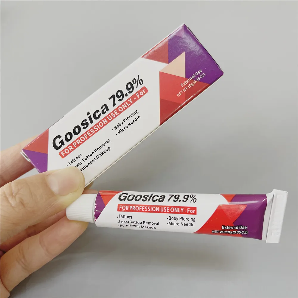 79.9% Goosica Tattoo Care Cream Before Permanent Makeup Microblading Eyebrow Lips Body Skin Supplier 10g