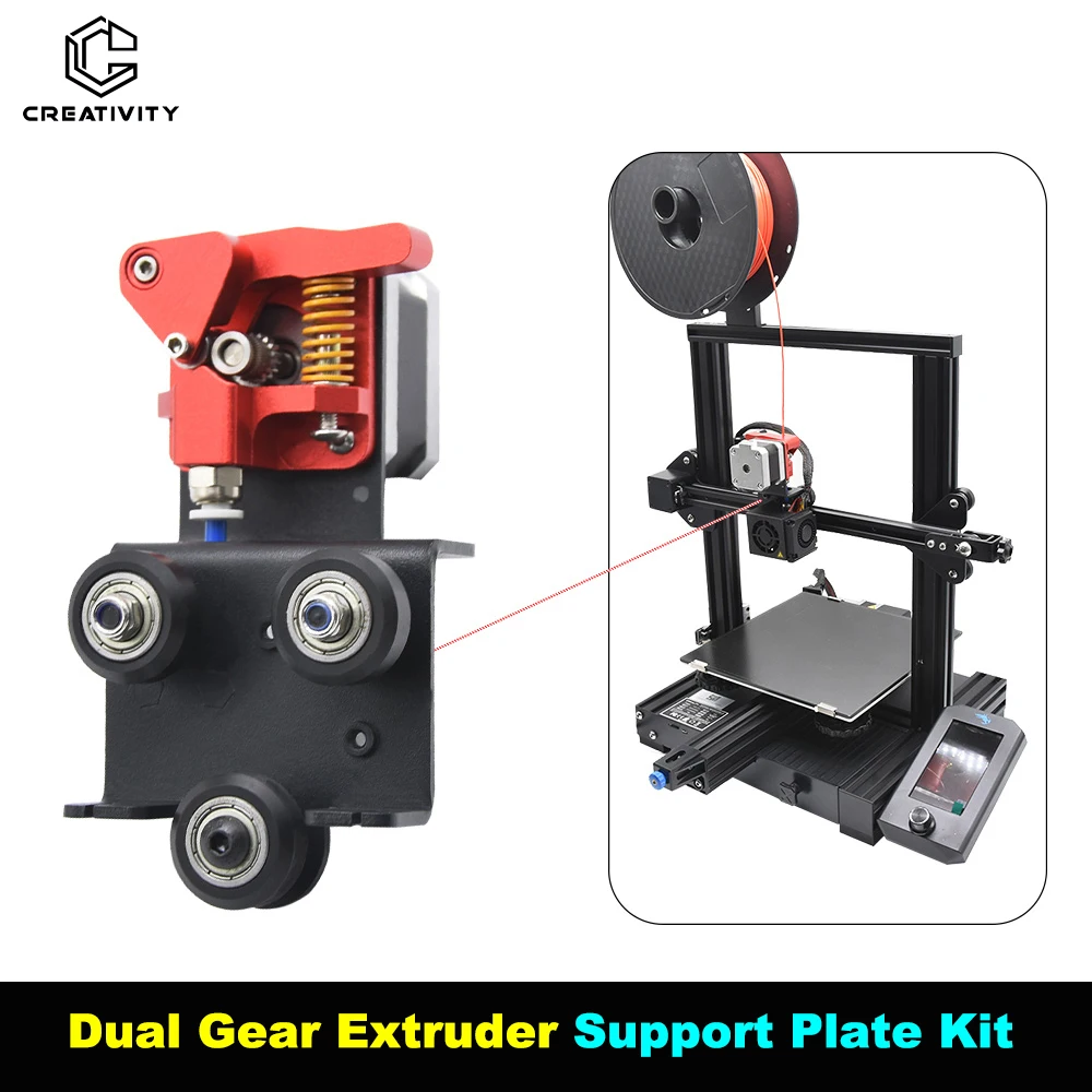 Upgrade Direct Drive Dual Gear Extruder Support Plate Kit for Ender-3 Ender 3 Pro CR 10,CR 10S Extruder Adapter 3D Printer Parts
