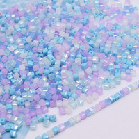 Color 4mm 100pcs Czech Crystal Glass Beads Cube Square Crystal Beads Charms Colour Candy Seed Beads For DIY Jewelry Making