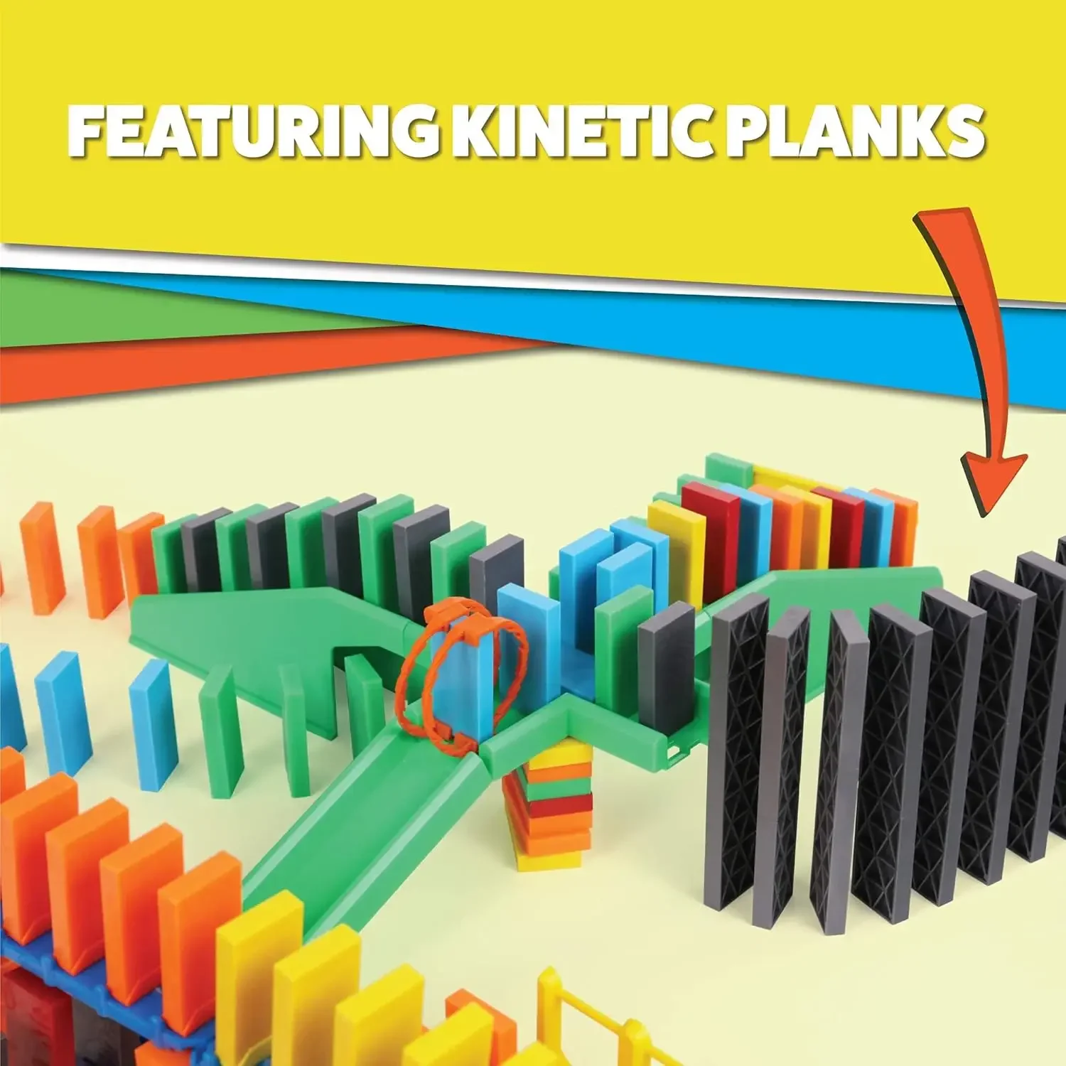 Pro-Domino Kit | Dominoes Set, STEM STEAM Small Toys, Family Games for Kids, Kids Toys and Games, Building, Toppling, Chain Reac