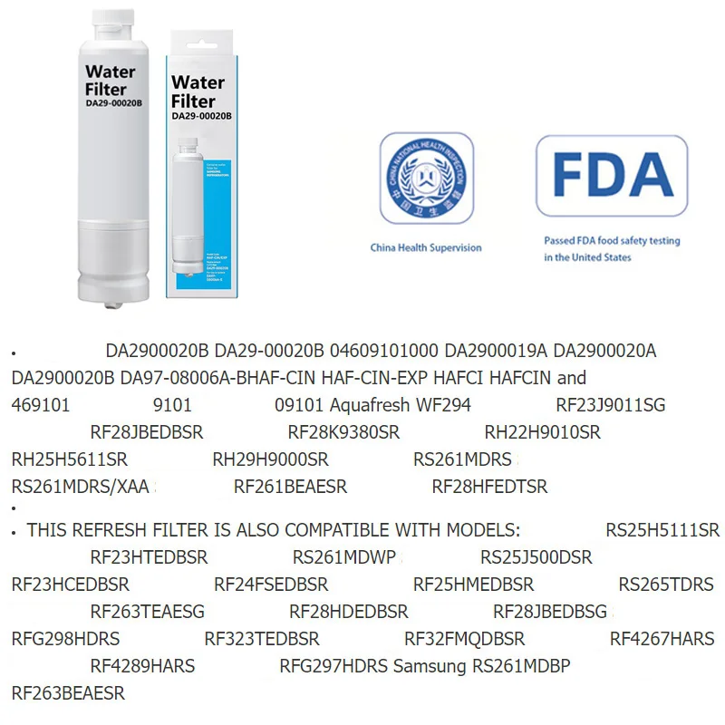 DA29-00020B New 1/3/6Pcs Refrigerator Carbon Filter Water Purifier Replacement Natural Replaces Da29 - 00020b