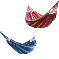 2025 New Portable Hammock Outdoor Hammock Garden Sports Home Travel Camping Swing Canvas Stripe Hang Bed Hammock