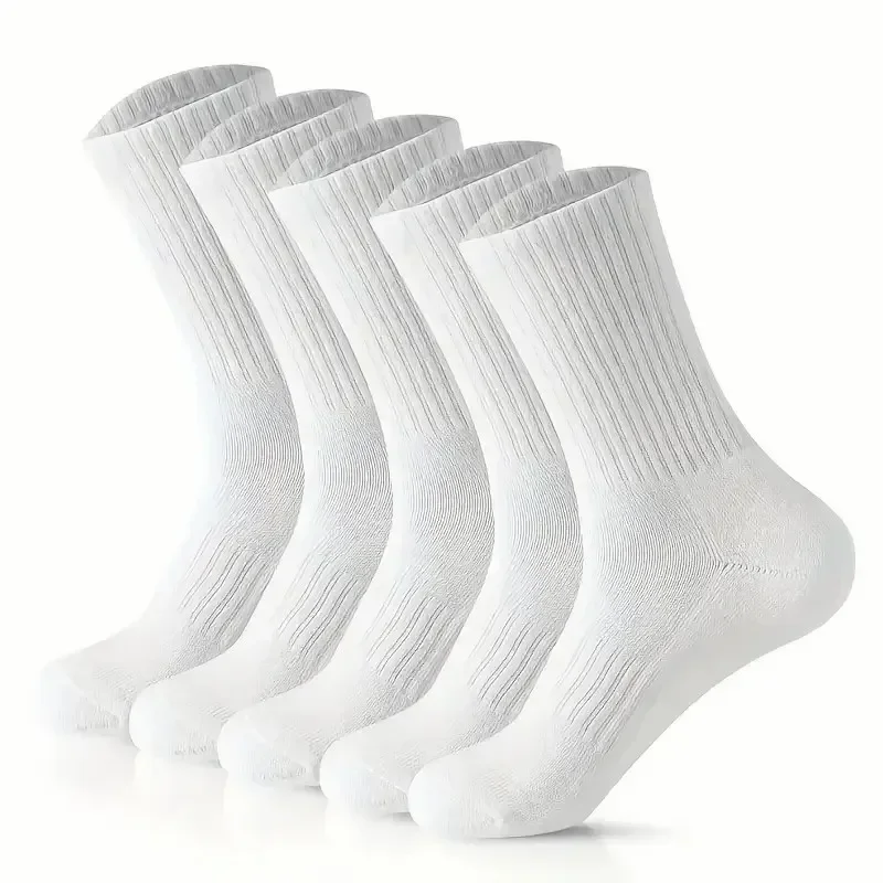 Neutral Solid Color Round Neck Socks men Spring Summer Sweat Absorbing Breathable Soft Comfortable Couple Sports Socks