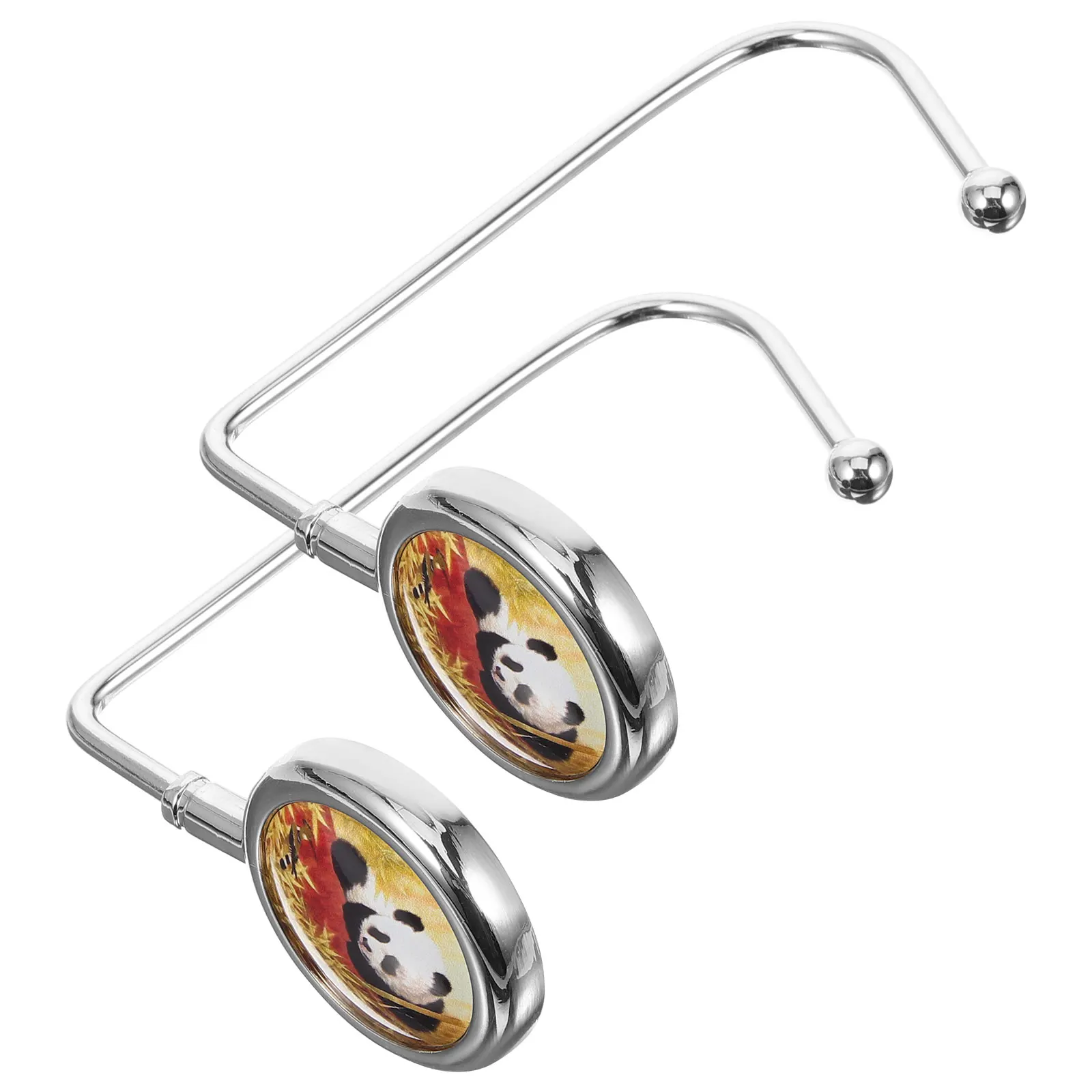

2 Pcs Bag Hanger Handbag Table Stainless Steel Purse Metal Hangers Work for Desk