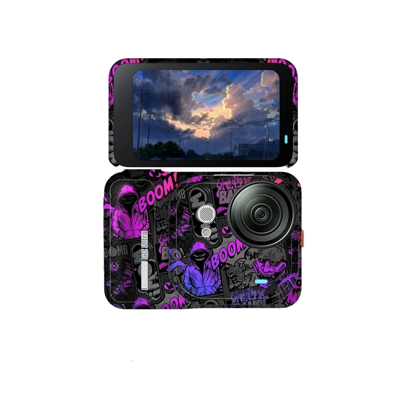 

Sticker Skin for Insta360 GO Ultra, Waterproof Skins Camera Protection Scratch-Proof Cover PVC Colorful Sticker for GO Ultra