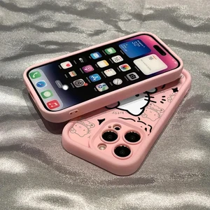 Kapak Telefonu Sanrio-İns Hello Kitty iPhone, Silikon kılıf Şeffaf Anti-Sonbahar, Kızlar için Hediye, 15, 14, 13, 11, 12 Max Pro Artı, X, XR, XS, 7, 8, Y2K Emzik sanrio için en iyi 5 satış-no. 3