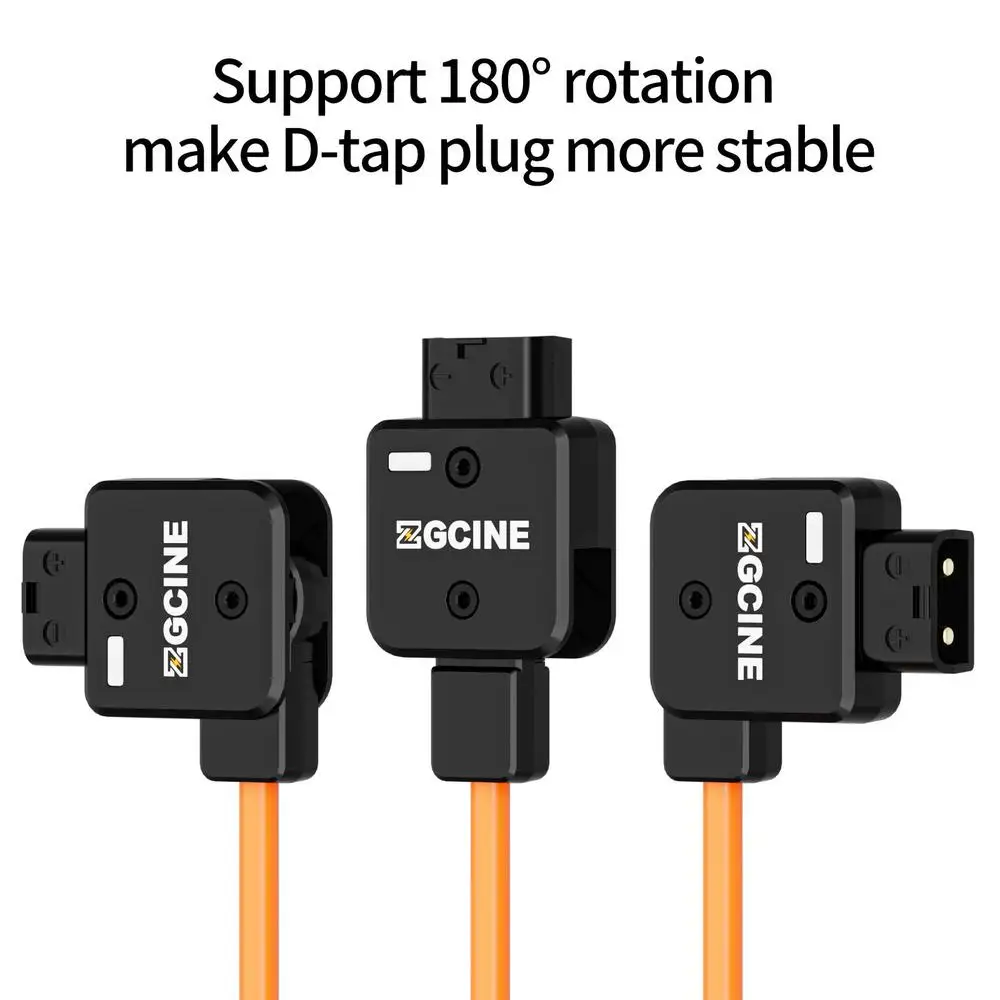 ZGCINE D-Tap to 4Pin Mini XLR Power Cable Nylon Braided 14.8V 150W Max 60cm with Anti-Reverse Indicator for TVLogic Monitors