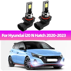 2Pcs LED Fog Lamp Bulbs For Hyundai i20 N i20N Hatch 2020 2021 2022 2023 Vehicles Front Fog Light White 6000K Plug&Play