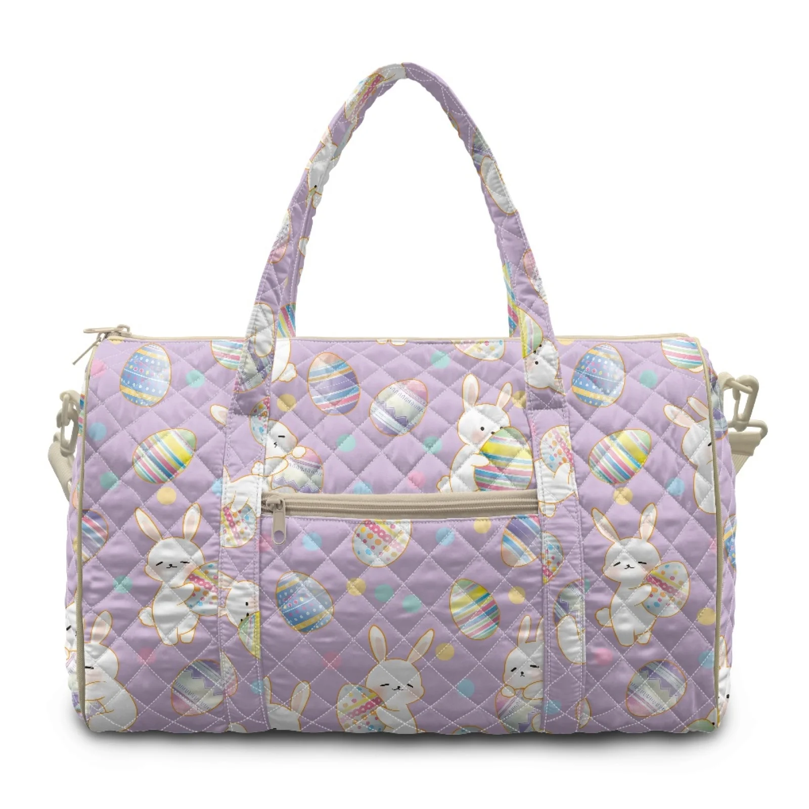 Coloranimal Easter Bunny Egg Easy to Clean Carry on Tote Bags for Vacation Polyester Gym Bags 2026 New
