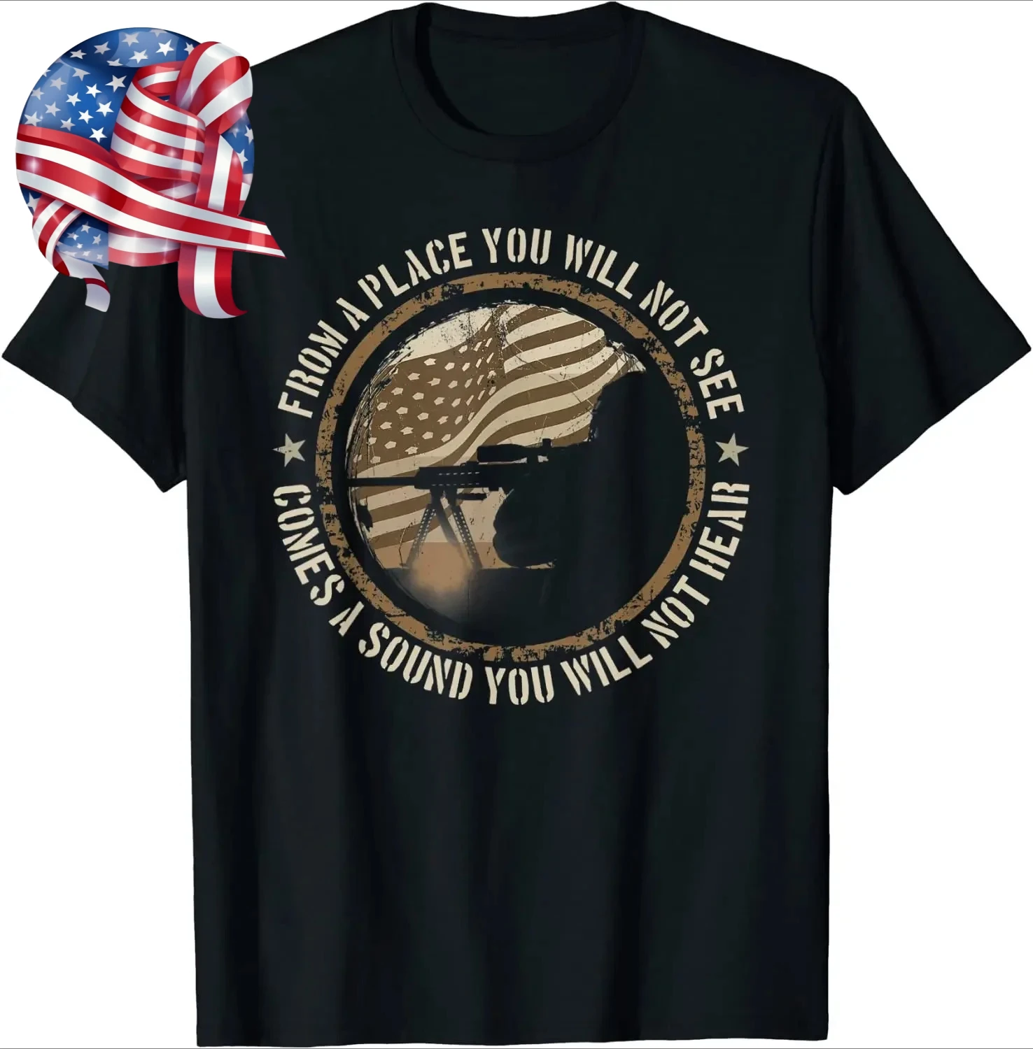 USA Sniper Military Sharpshooter T-Shirt 100% Cotton O-Neck Short Sleeve Summer Casual Mens T-shirt Streetwear