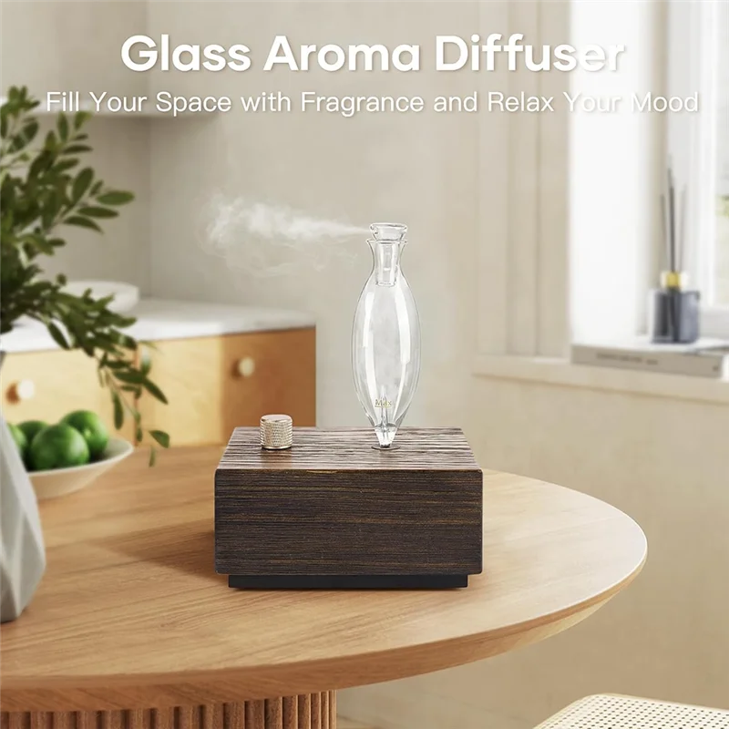 

A66Z Waterless Oil Diffuser Forhome Large Aromatherapy Forlarge Room Bedroom Hotel Wood Cordless Mini Diffusers