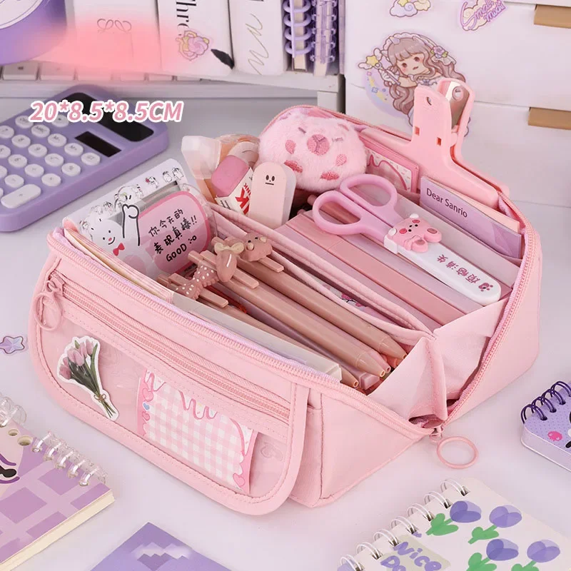 Pencil Case Large Capacity Student Stationery Case Pencil Bag High Value Stationery Bag Multi-function Pencil Case