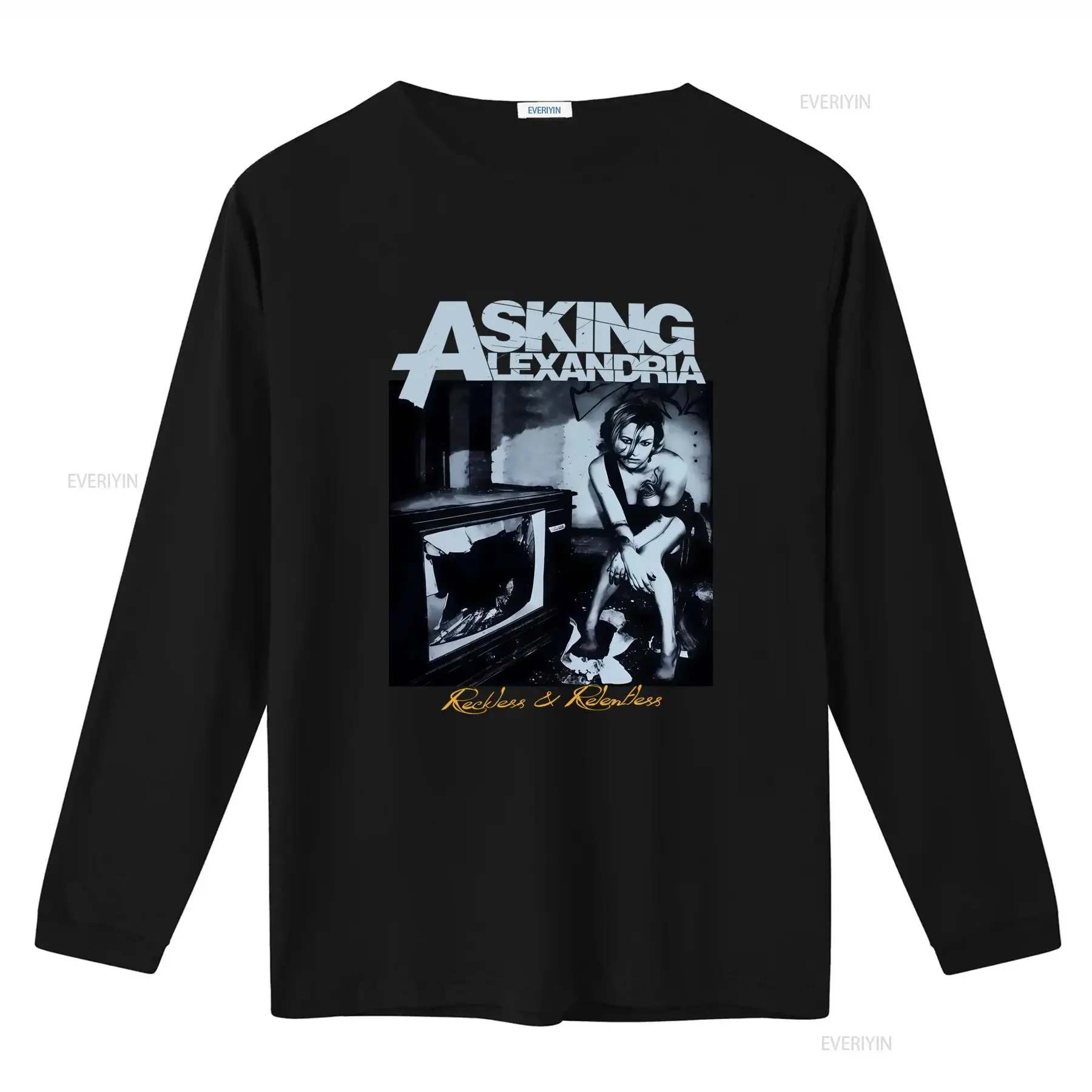 ASKING ALEXANDRIA RECKLESS AND RELENTLESS T Shirt for Men in Black Sizes S 2345XL vintage Washed graphic designer clothes