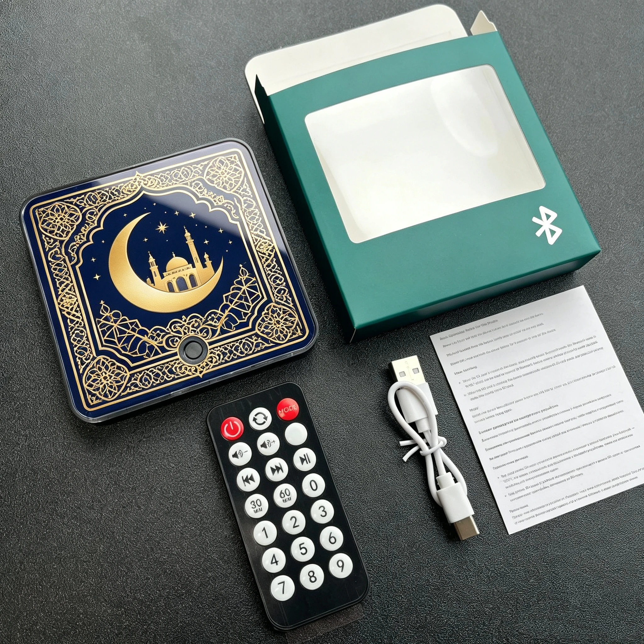 Islamic Ramadan 1GB Complete Quran Bluetooth UV Printed Fridge Magnet Audio Player Remote Control Eid Mubarak Custom Religious