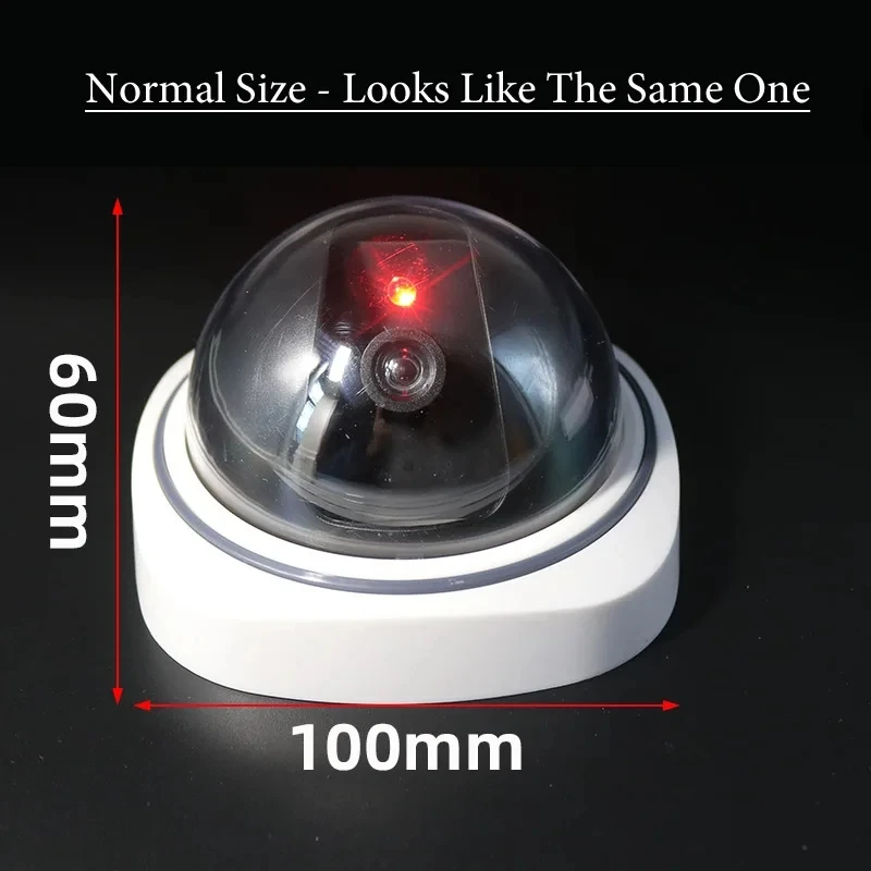 Creative Flash Led Dummy CCTV Camera Mini Fake Dome Camera Power Via AAA Batteries Home Office Auxiliary Security System