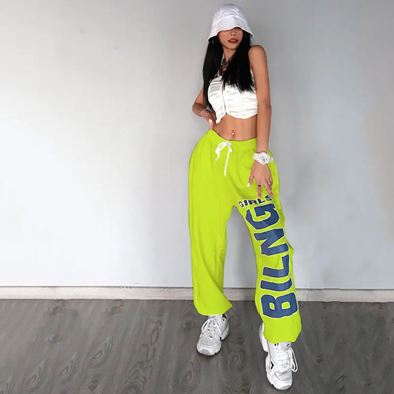2026 Amerikanische Retro-Hose mit Buchstabenprint für Damen/Kinder – Neue Sport-Hip-Hop-Trend-Freizeithose für Tanz und Jazz-Auftritte, lockere Passform – Detail 11