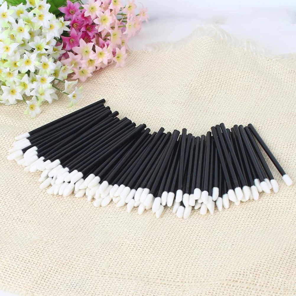

50Pcs Disposable Lipstick Applicator Flocked Sponge Head Makeup Tool Kit For Women