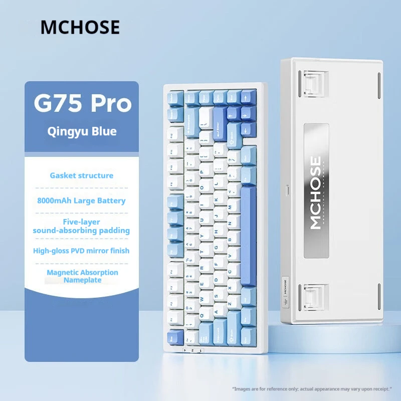MCHOSE G75 V2 Customized the third mock examination Mechanical Keyboard Side carved Wireless Mechanical Game E-sports Keyboard