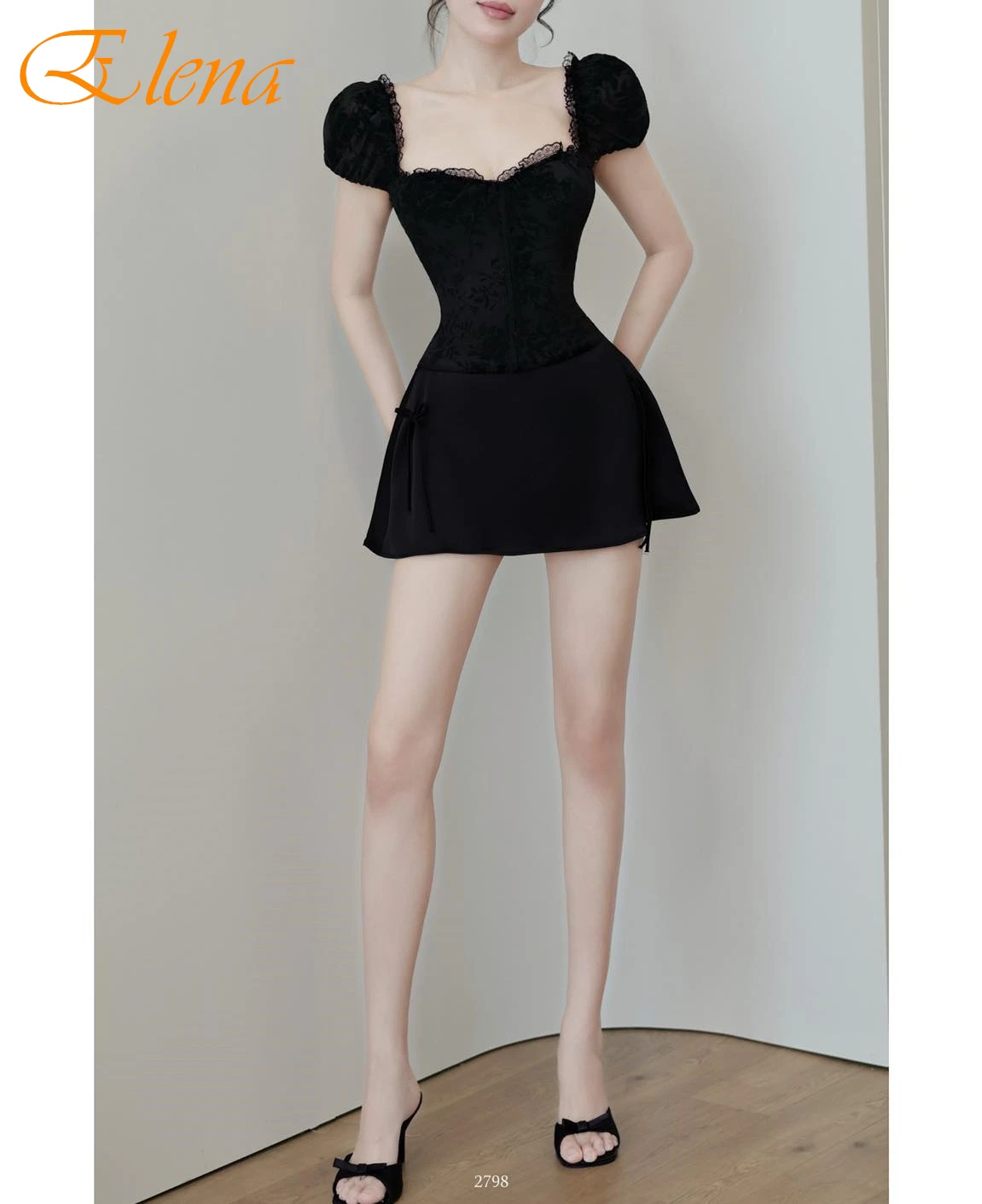 تخصيص ألف خط ساحة طوق قصيرة الأكمام فستان سهرة أنيق دقيق مخصص فساتين المناسبات عالية الجودة فستان الحفلة الراقصة #4