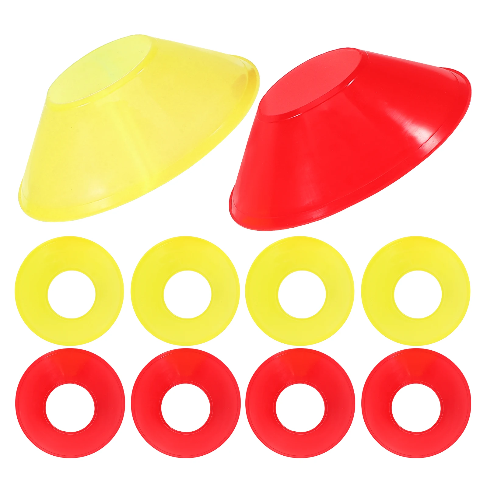

20Pcs Soccer Training Cones Mini Design Versatile Usage Safety No Sharp Edges Agility Drills Red Yellow