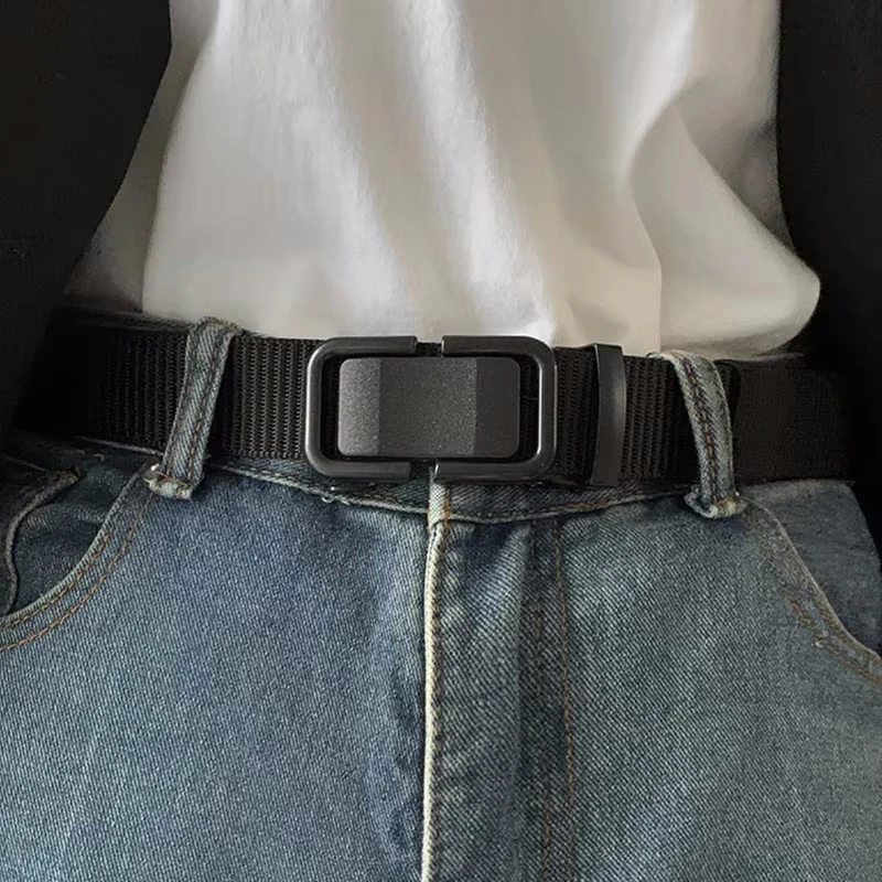 1/2pcs Mens Tactical Automatic Buckle Belt - Quick-Drying Polyester Waistband,  Ideal for Outdoor Leisure, Sports, and