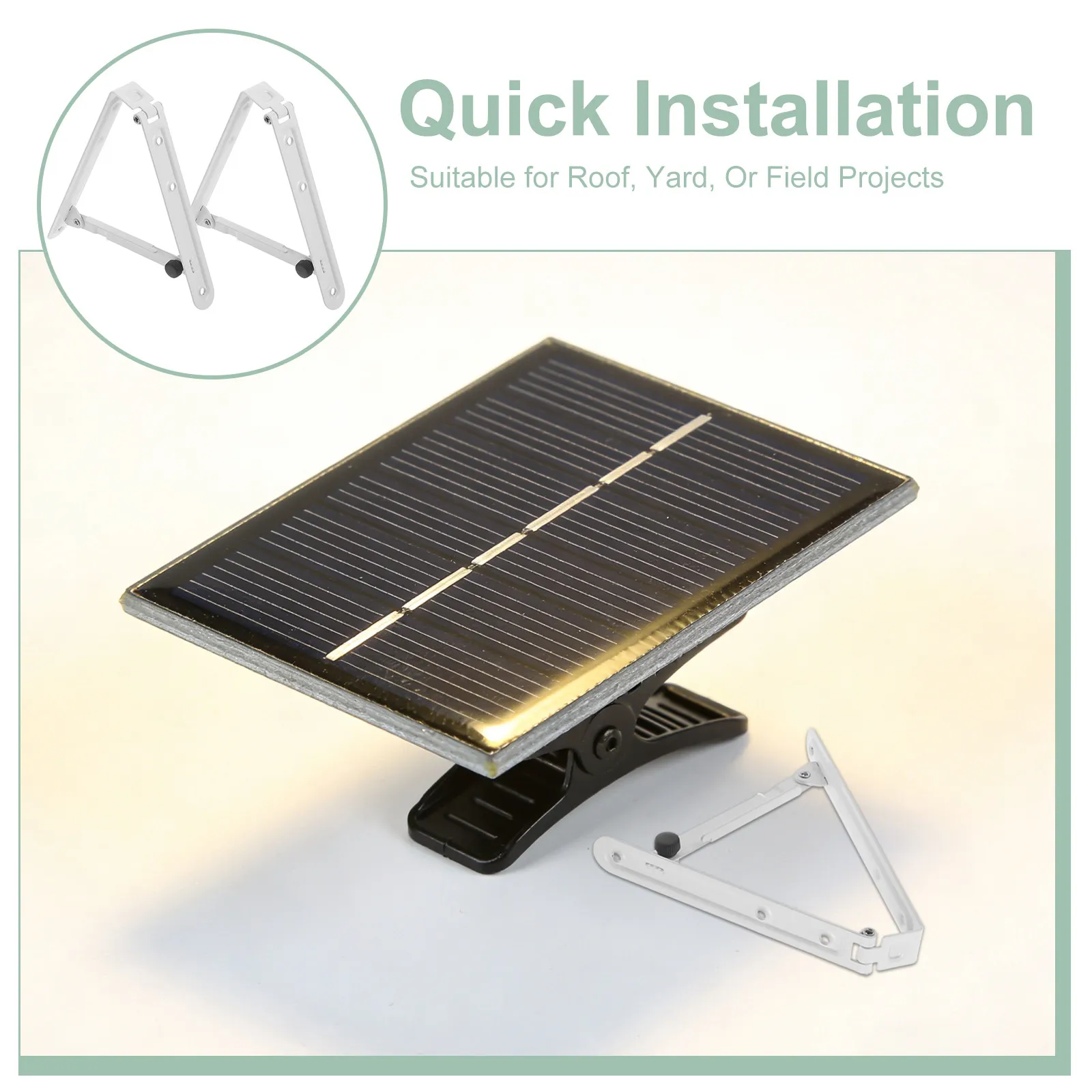 1 Pair Solar Panel Brackets Adjustable 45 Degree Mounting Kit Outdoor Ground Roof Rv Portable Photovoltaic Support
