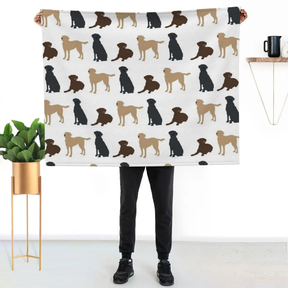 labradors Throw Blanket warm winter Beach Thin sofa bed Hairy anime Blankets