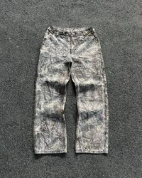 Y2k Camouflage Jeans High Quality Retro Oversize Cargo Denim Pants Fashion Men Clothing Straight Leg Wide Leg Jeans Streetwear