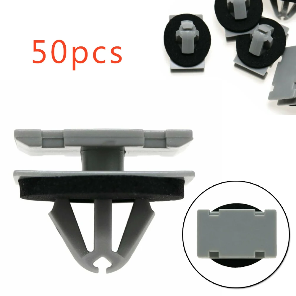 50Pcs Car Nylon Rocker Panel Moulding Clips Rocker Panel Moulding Clip Exterior Trim Fastener For Jeep For Cherokee