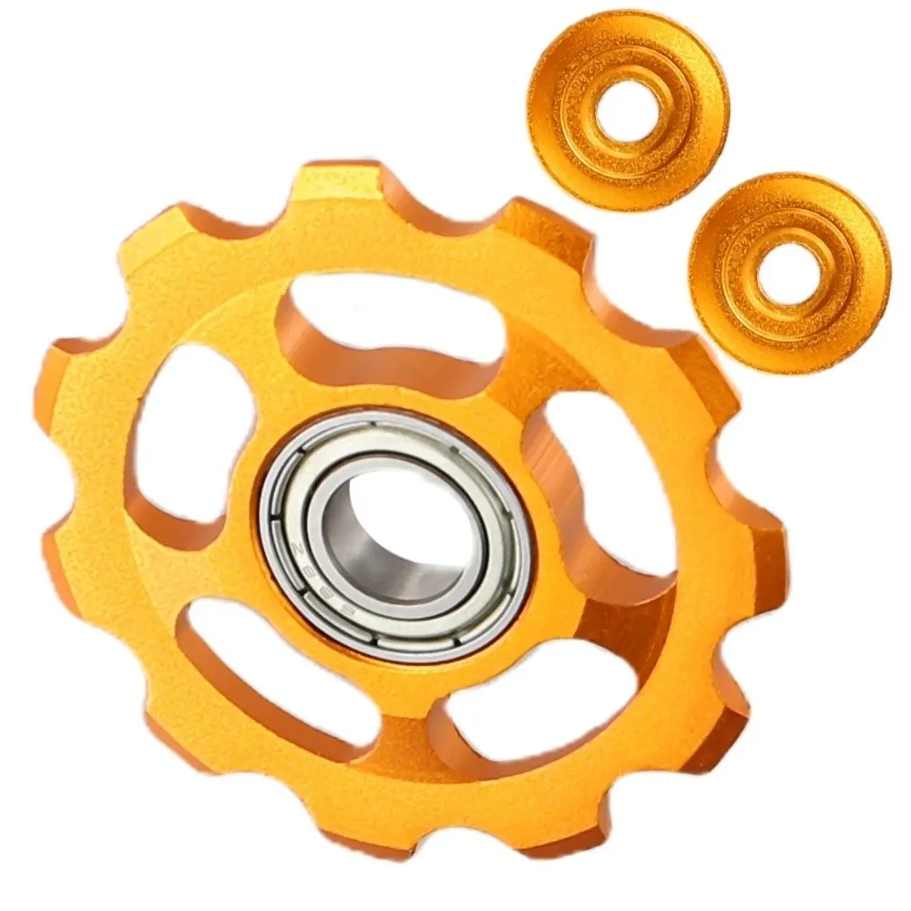 Aluminum Alloy Rear Derailleur Pulley CNC Anodized Sealed Bearing Bike Jockey Wheel 11T Ultralight Bicycle Guide Roller for 2pcs