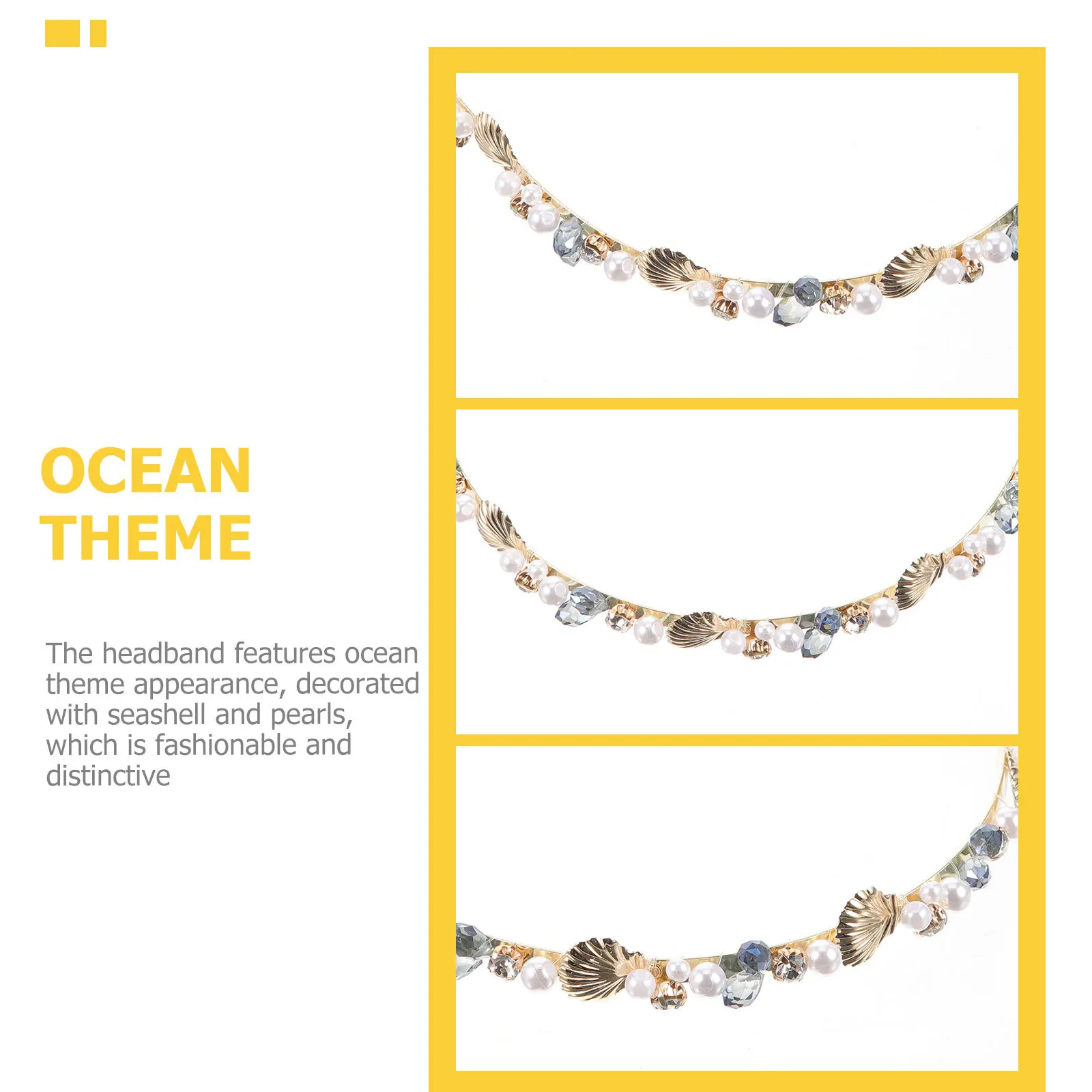 

Seashell Pearl Headband Beach Wedding Hair Accessory Bridal Headpiece Mermaid Crown Beach Bride Decoration Seashell Crown