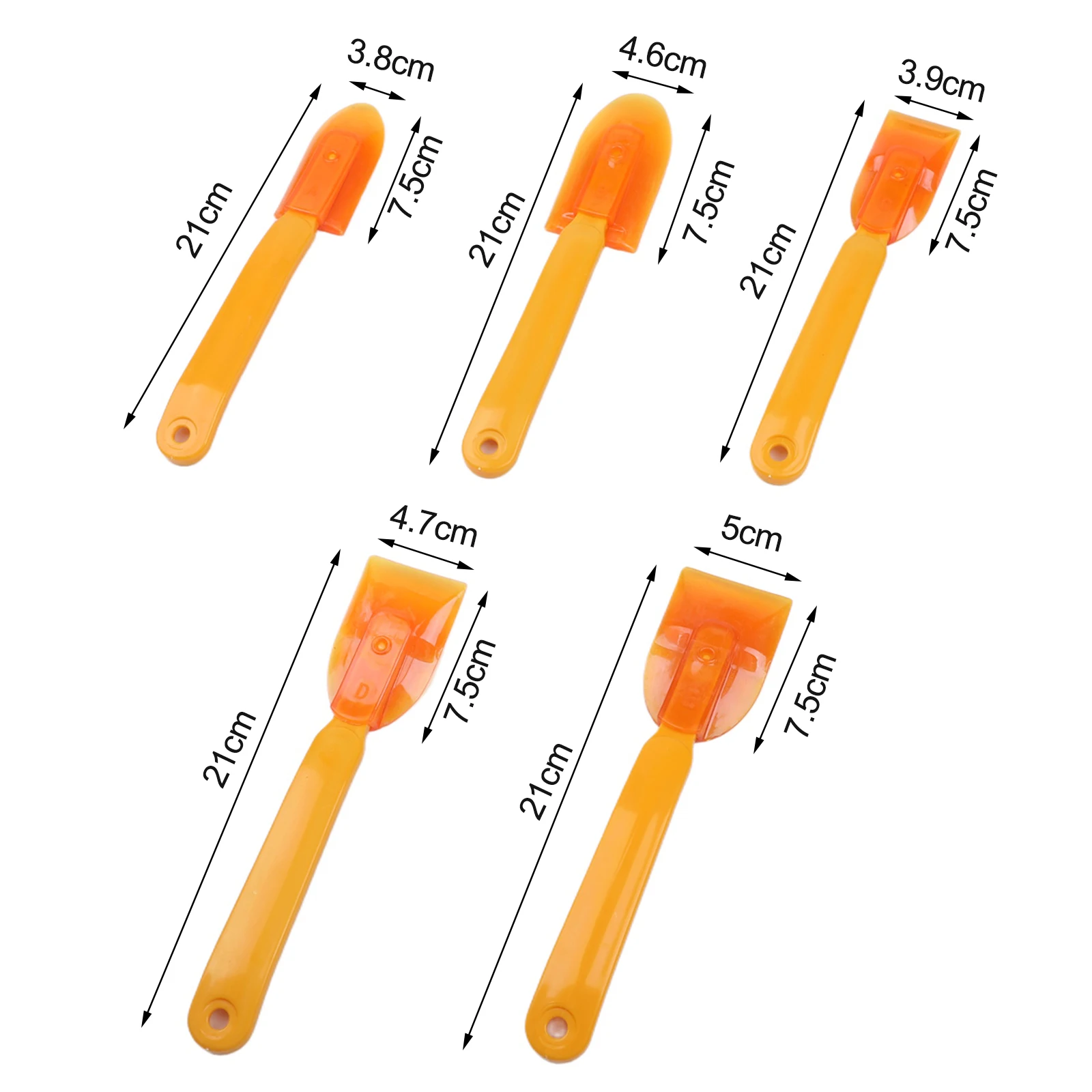 5PCS Rubber Caulking Tool Set Reusable Sealant Spatula And Spreader For Silicone Finishing Angled Scraper 210mm
