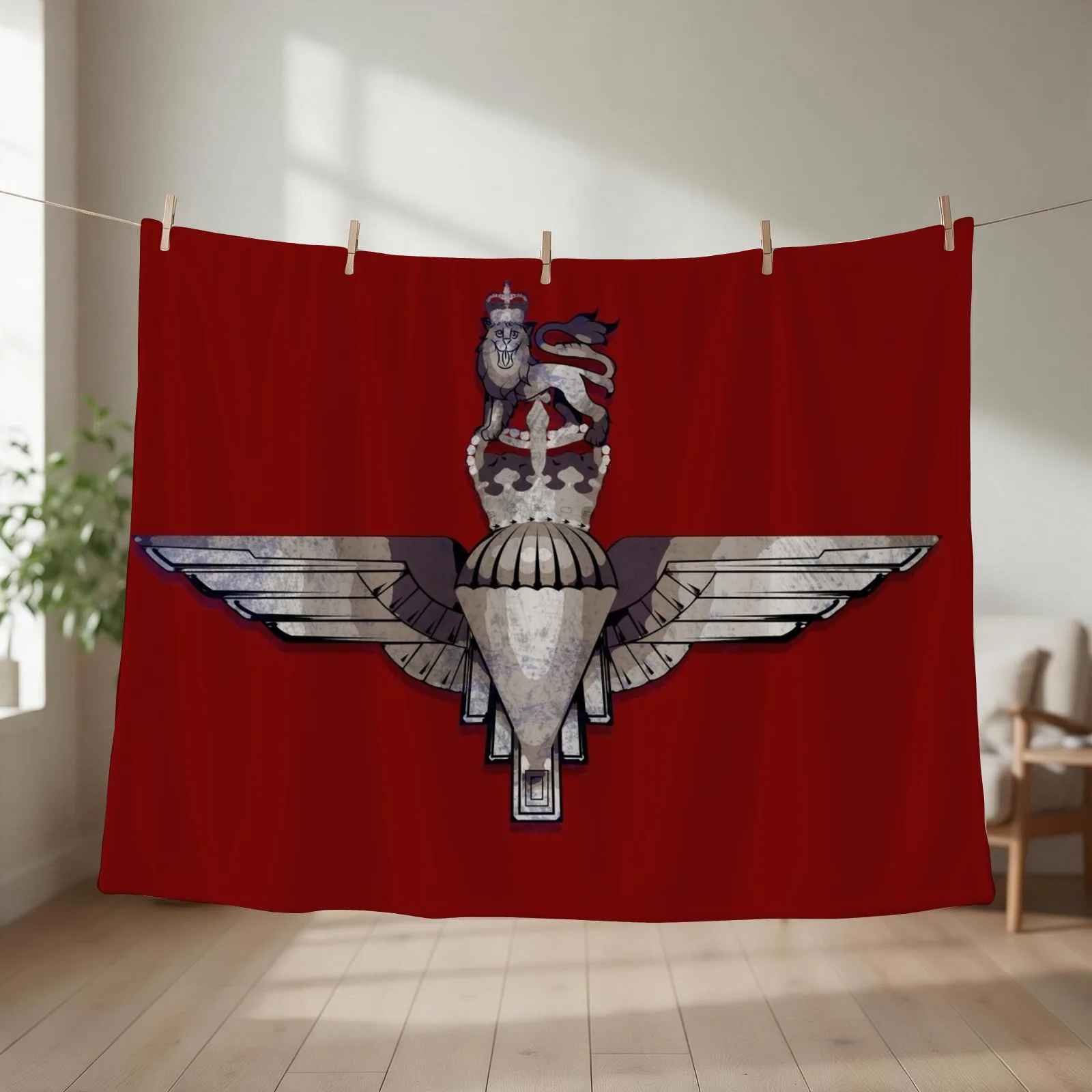 Parachute Regiment Throw Blanket couch cozy soft plush fuzzy picnic outdoor blanket