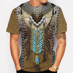 Indian T-Shirts Ethnic Style 3D Print Streetwear Men Women Vintage Casual Oversized Short Sleeve T Shirt Male Tees Tops Clothing