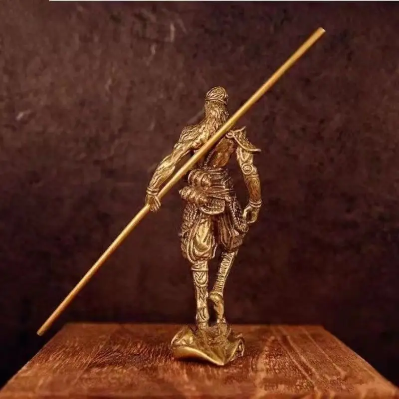 

Brass Hellfire Sun Wukong Desktop Ornament Fights To Defeat Buddha Bronze Carving Handicraft Ornament Qitian Great Sage Figure
