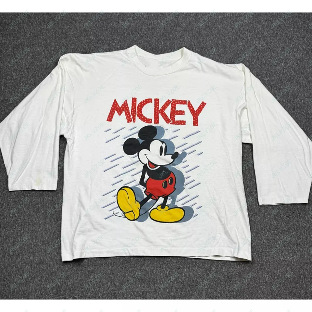 New HOT SALE Disney Mickey Sweethearts Mickey Print Women Casual Long Sleeve Tees Unisex Tops Long Sleeve TopsT-shirts