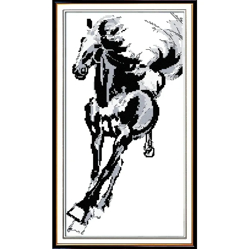 A galloping horse (1) cross stitch kit cartoon canvas stitching embroidery DIY handmade needlework