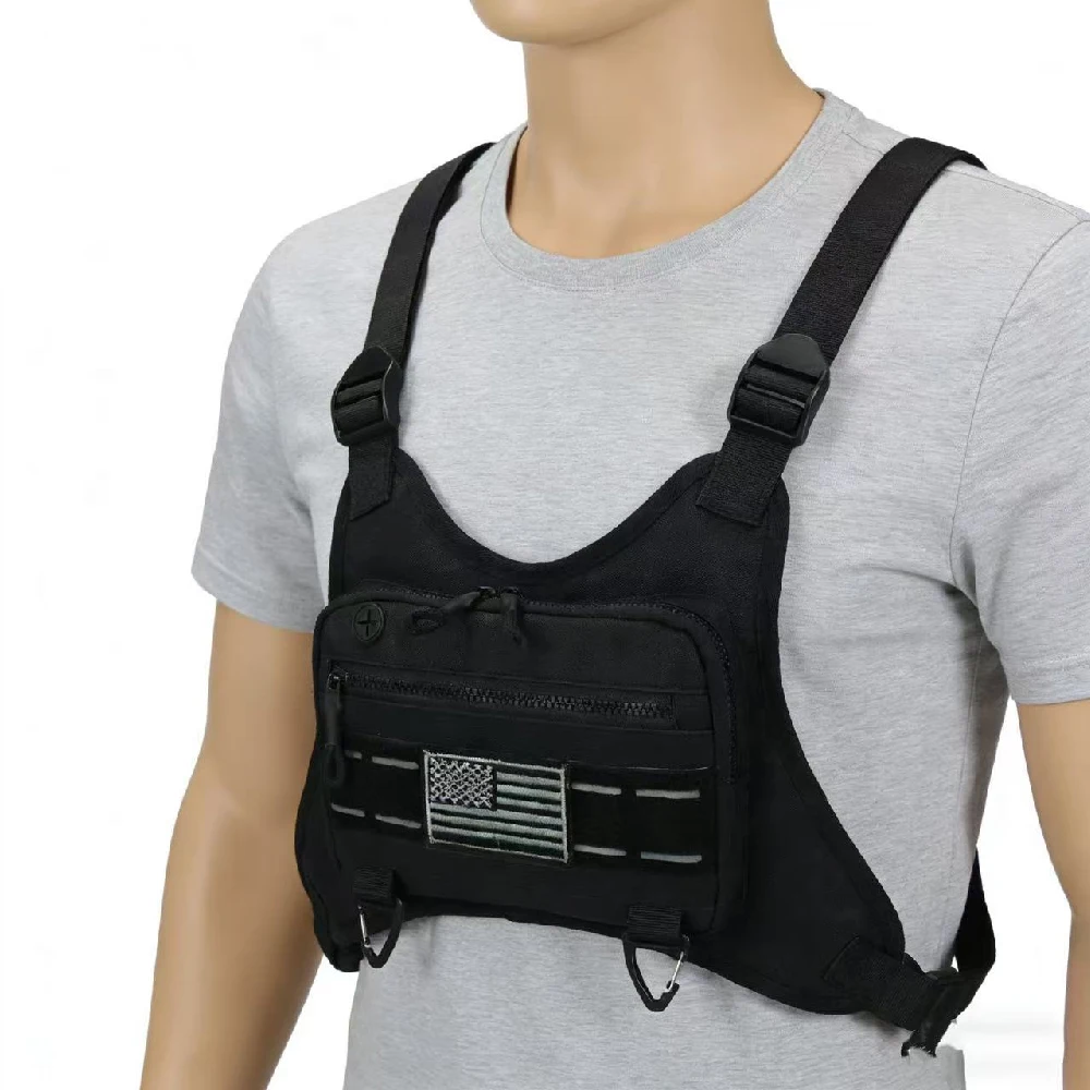 Leichte, wasserabweisende Sport-Brusttasche mit integriertem Handyfach zum Laufen, Radfahren und für den täglichen Gebrauch, für Damen und Herren. – Detail 5