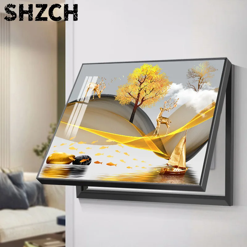 No-Drill Wall Decor - Scenic Electric Meter Box Cover Art for Power Switch & Distribution Box Concealment