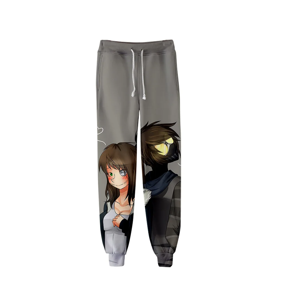 Pantalones deportivos cómodos y populares de lujo para Cosplay Creepypasta, pantalones ajustados con banda elástica, pantalones de chándal