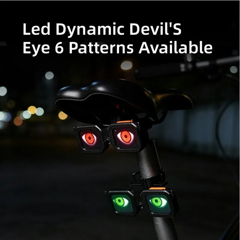 【Price Drop !!】-Rechargeable LED Devil Eye Rearview Mirror Light Multi-Mode Car/Motorcycle Accent Lamp For Enhanced Style & Safe