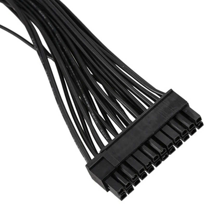 4X ATX 24Pin 1 a 2 puertos Cable de extensión de fuente de alimentación PSU macho a hembra divisor Cable de extensión de 24 pines