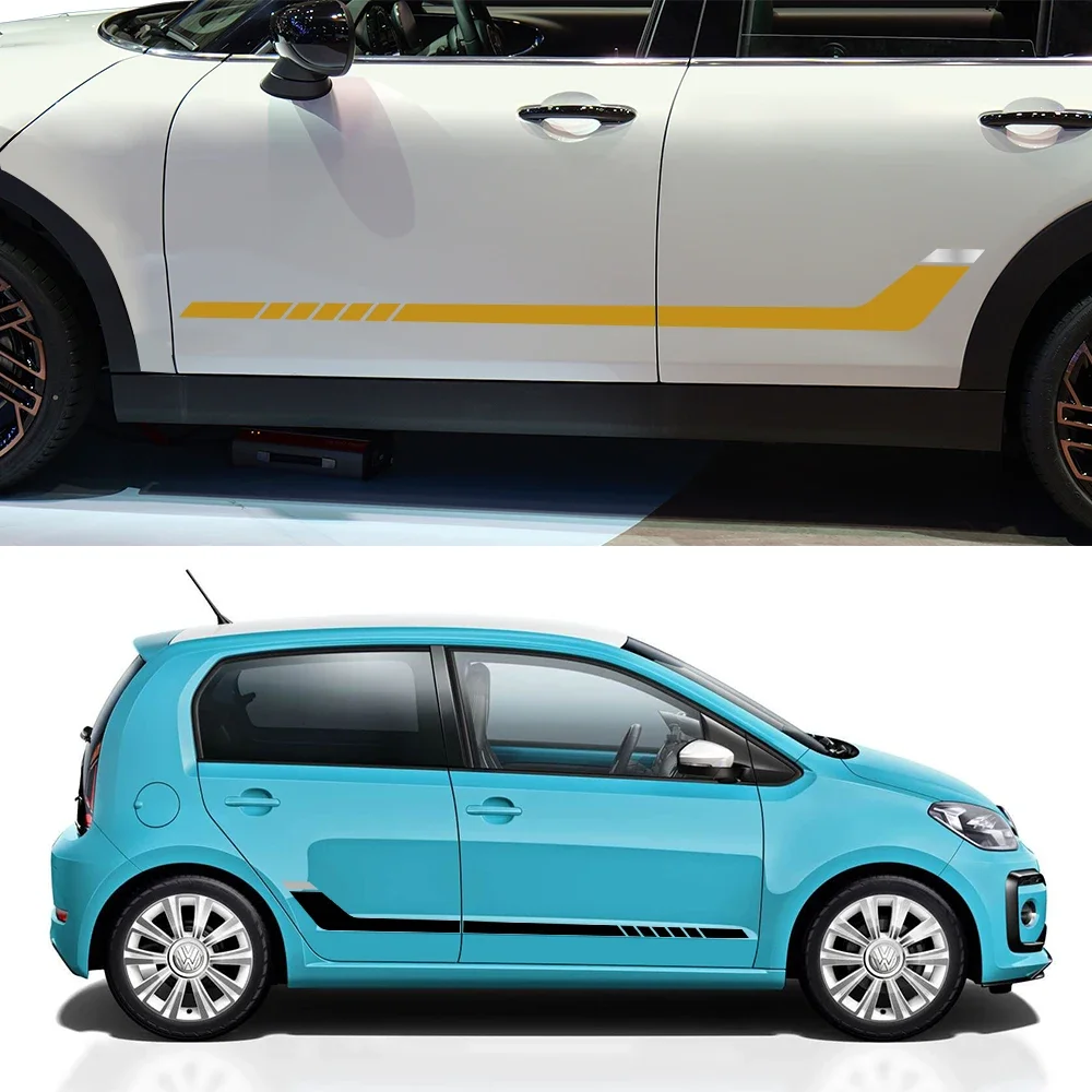 Car Sticker Both Side Door Graphics Vinyl Decals Waterproof Accessories For Volkswagen Up Hatchback Eco VW Move Up Citigo Mii