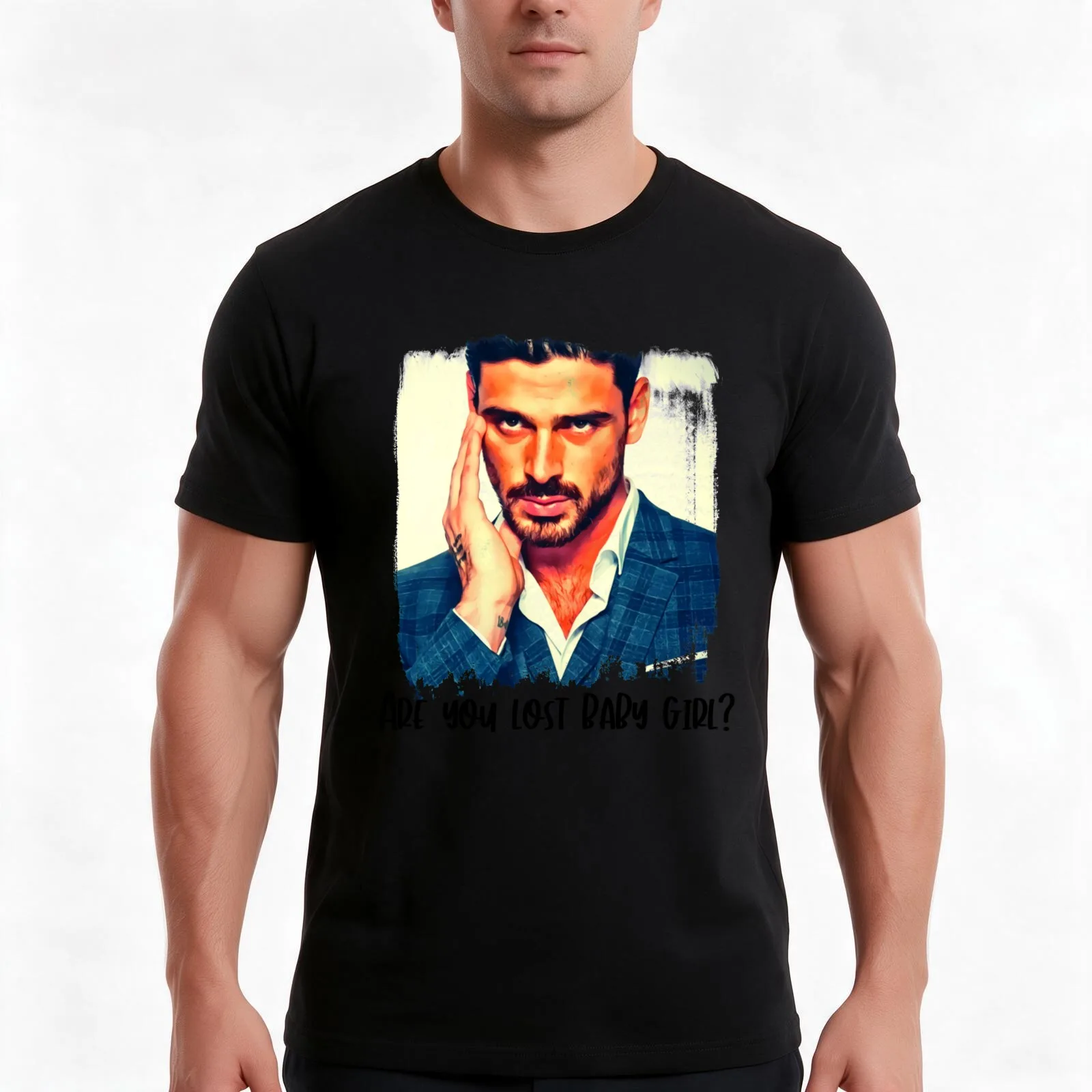 Are you lost baby girl Netflix 365 dni days massimo movie Laura Poland T-Shirt, Summer Casual Cotton Tee, Vintage Graphic Print
